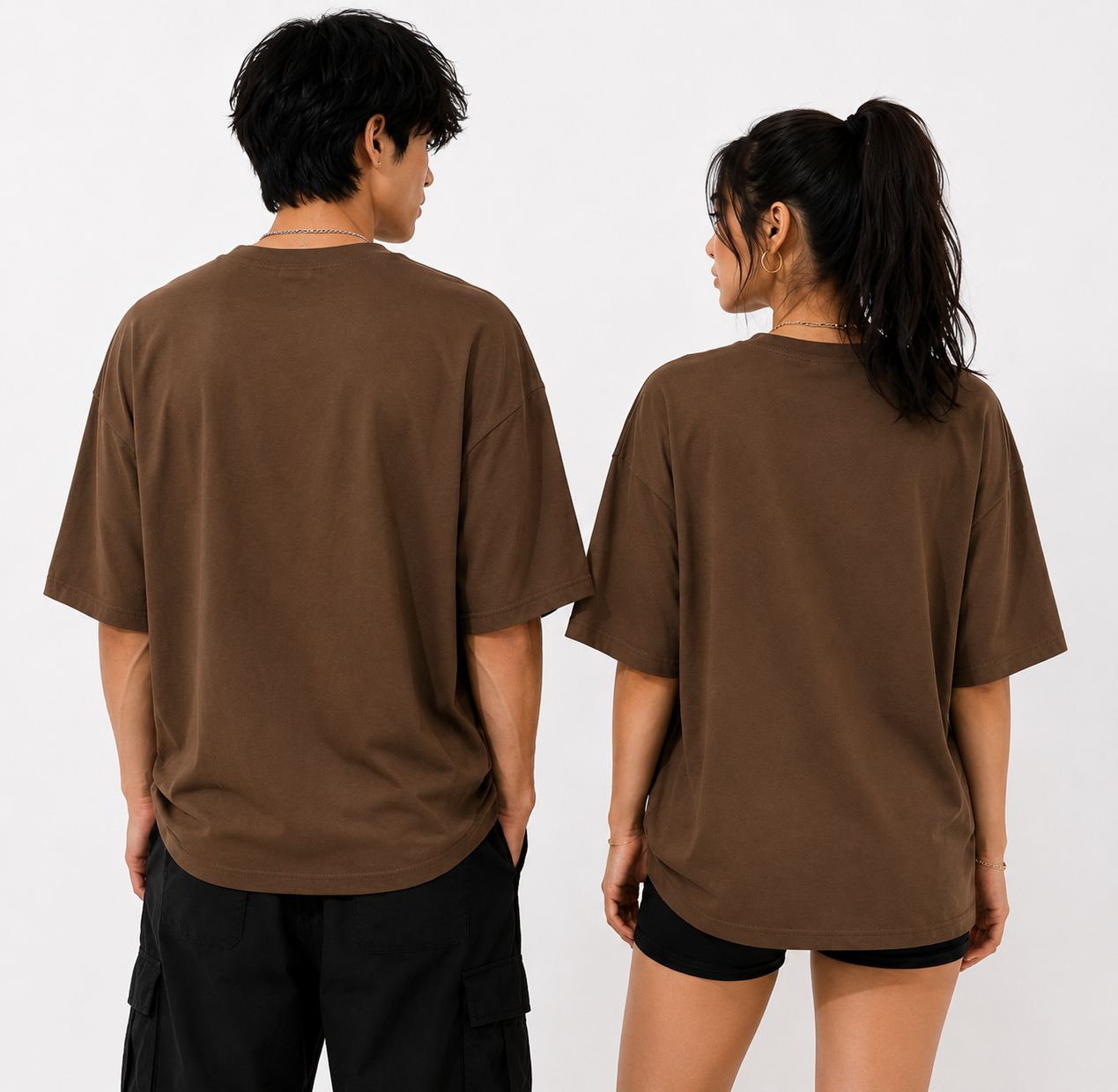 Over Thinking Oversized Brown T-Shirt | Premium Cotton Unisex Streetwear
