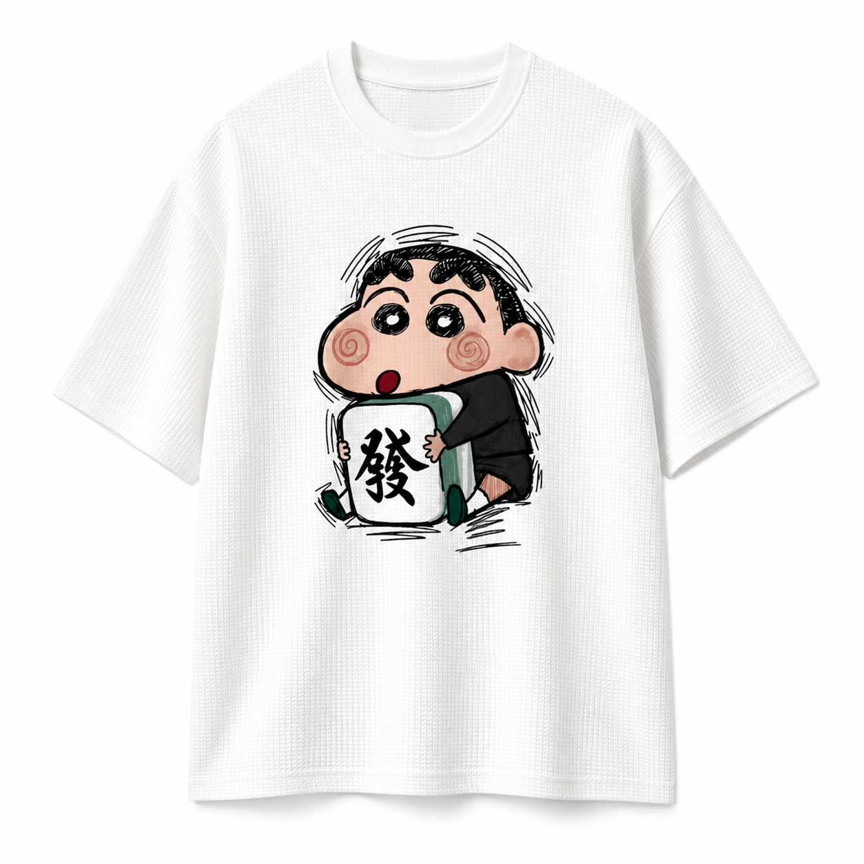 Shinchan Graphic Oversized White T-Shirt | Premium Cotton Streetwear