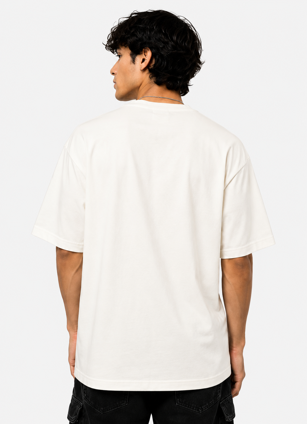 Samurai Warrior Oversized Graphic T-Shirt for Men | Premium Cotton Blend White Tee
