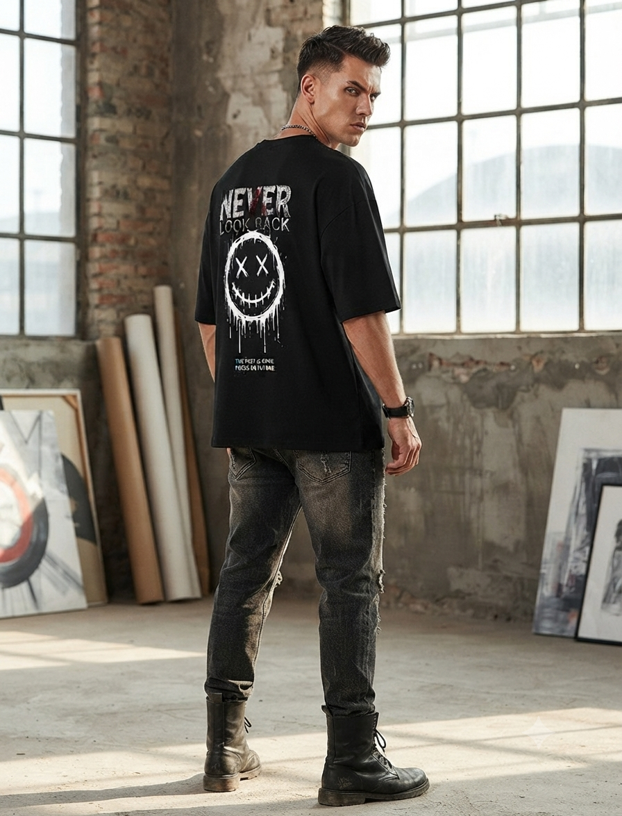 The "Never Look Back" Oversized Graphic T-SHIRT